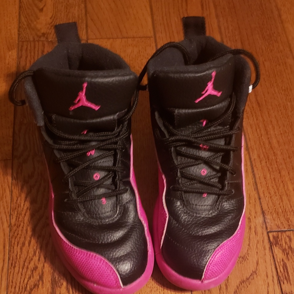 Pink and Black Jordans